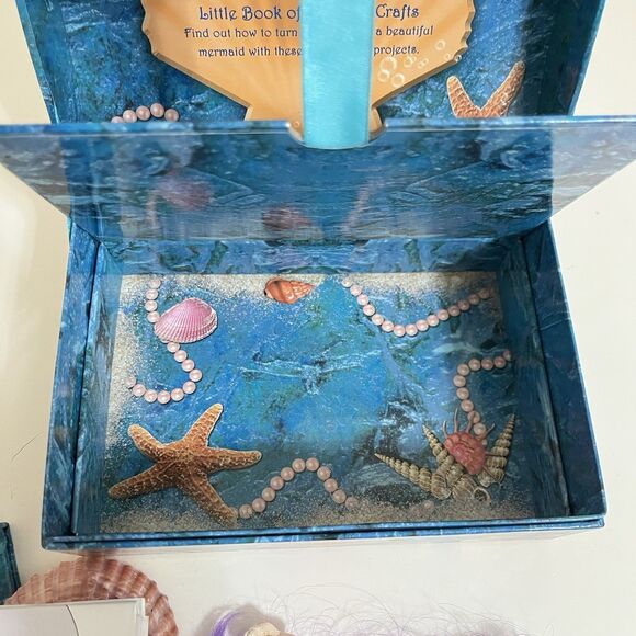 Barron's Little Box of Mermaid Treasures Treasure Chest Books Mermaid Doll Shell - Picture 12 of 16